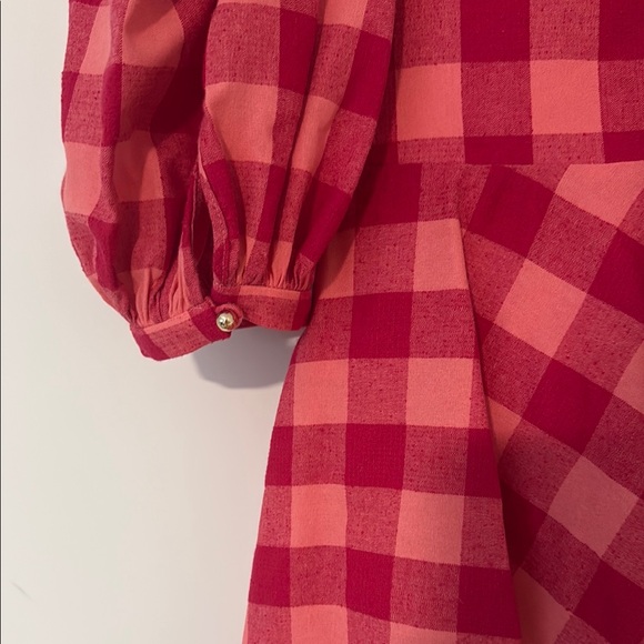 Acler Red Checkered Mini Dress - Picture 3 of 7